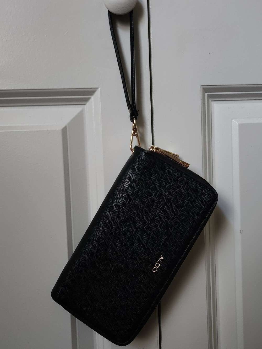ALDO Black Wristlet Wallet - Sleek Zip Wristlet